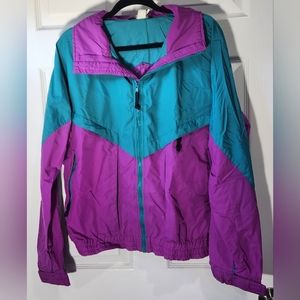 Vintage Sierra Designs purple teal jacket windbreaker women's size Medium